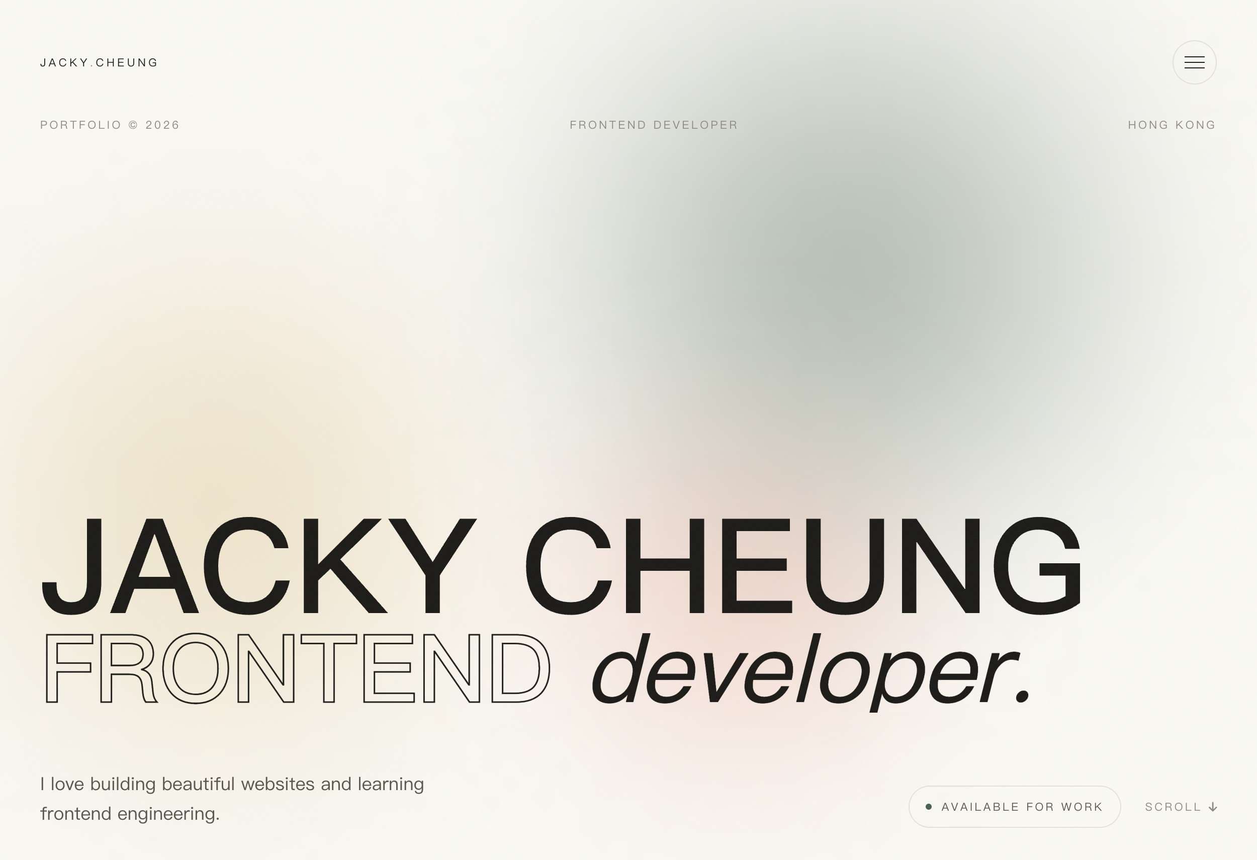 A Portfolio Website (this website)